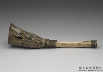 图片[2]-Human tibia trumpets with brass mounting, made in Tibet, Qing dynasty (1644-1911)-China Archive